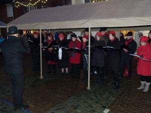 koor op de kerstmarkt in Ootmarsum